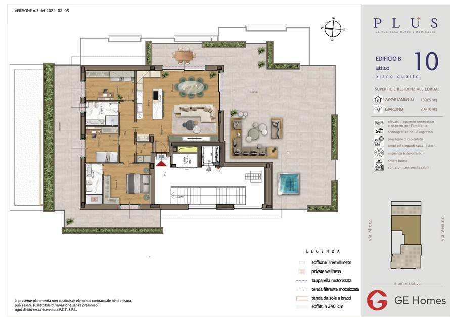 Immagine 13 di Attico in vendita  in via micca snc a Cologno Monzese