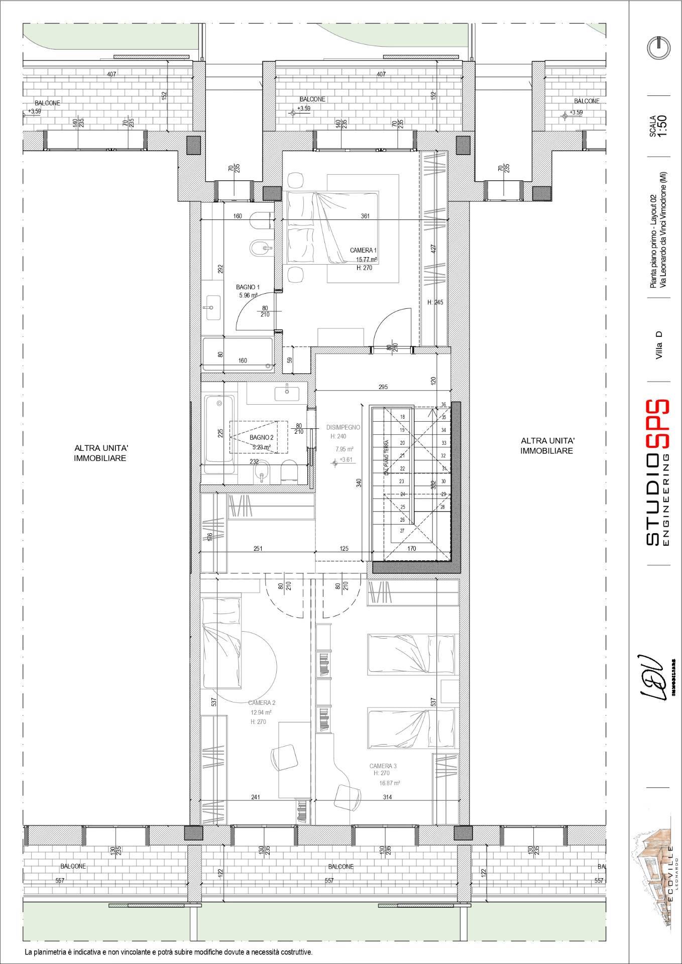 Immagine 18 di Villetta a schiera in vendita  in via leonardo da vinci snc a Vimodrone