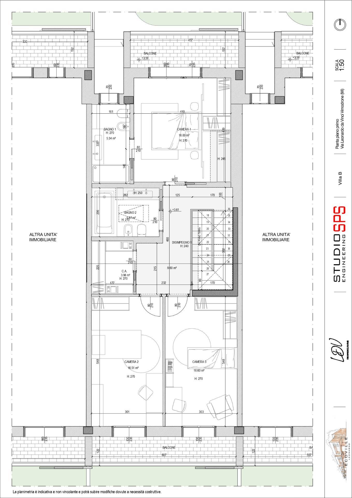 Immagine 17 di Villetta a schiera in vendita  in via leonardo da vinci snc a Vimodrone