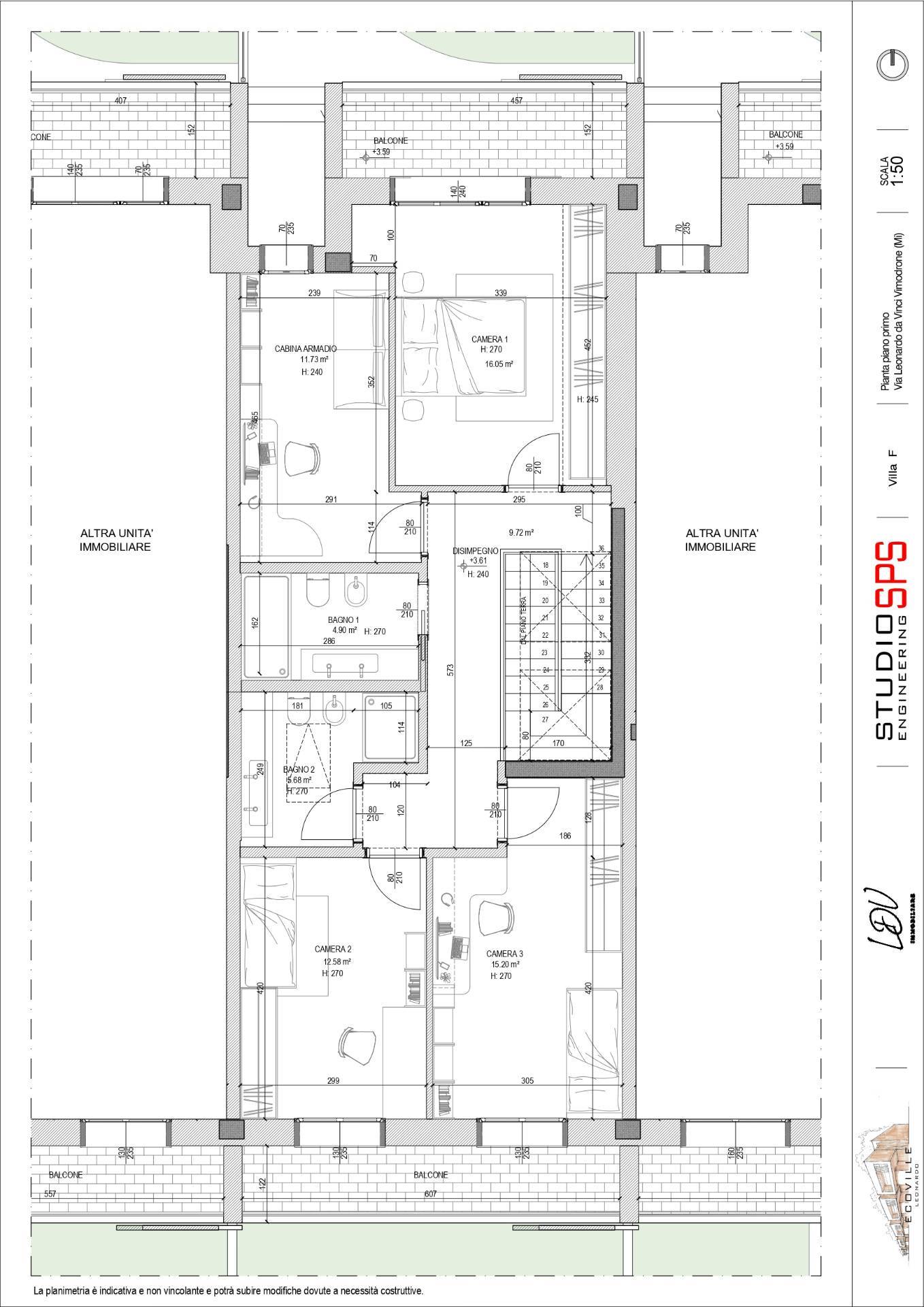 Immagine 17 di Villetta a schiera in vendita  in via leonardo da vinci snc a Vimodrone