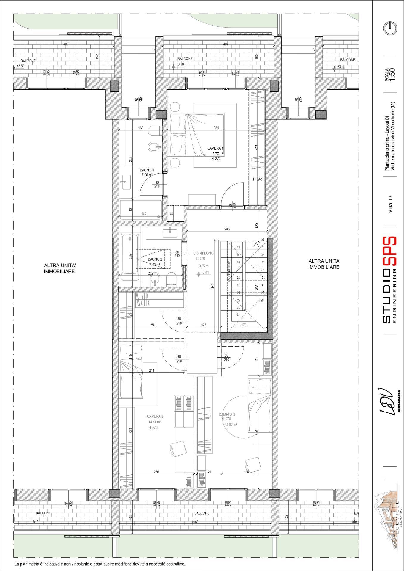 Immagine 19 di Villetta a schiera in vendita  in via leonardo da vinci snc a Vimodrone