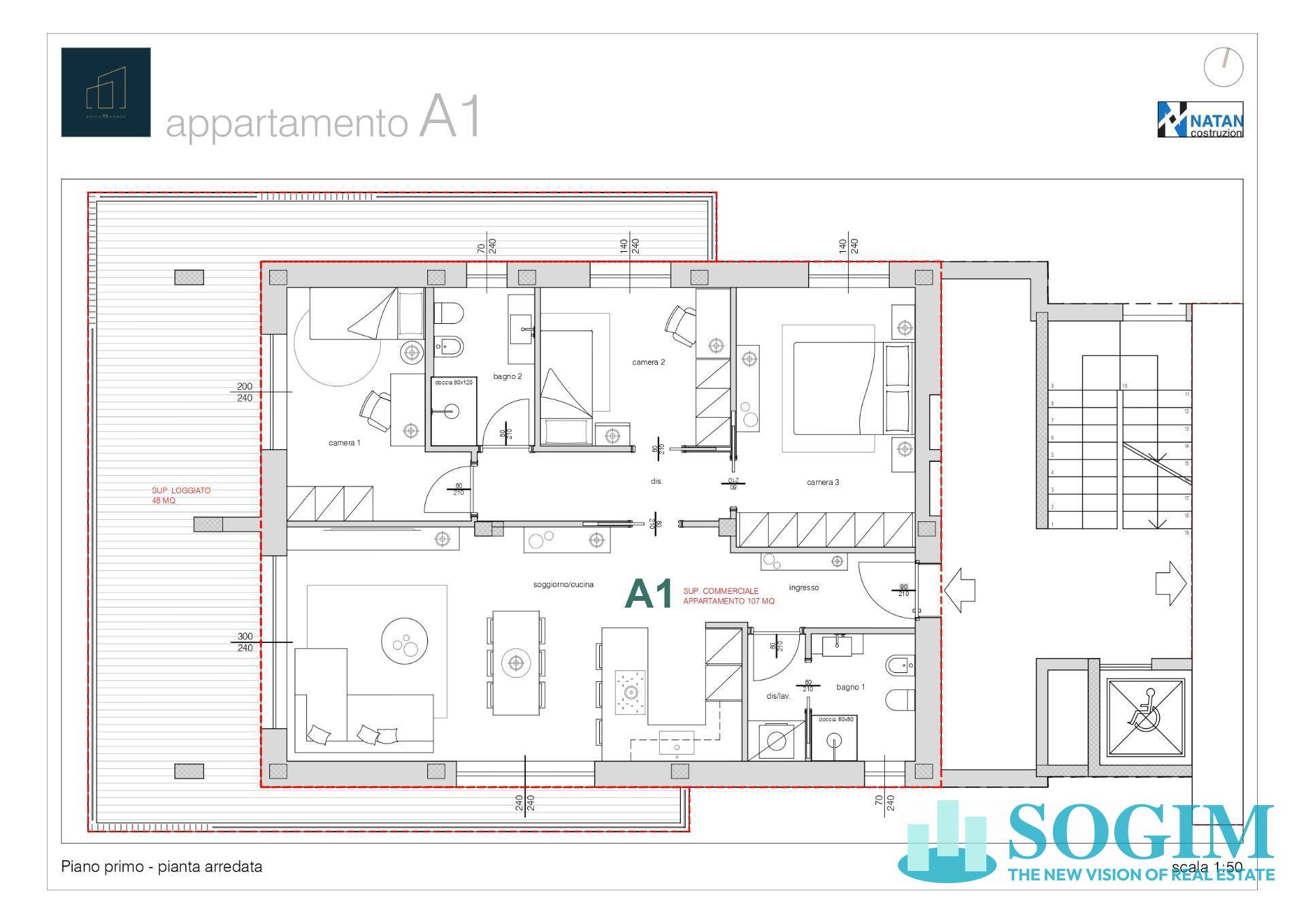 Immagine 7 di Appartamento in vendita  in Via Boito 98 a Monza