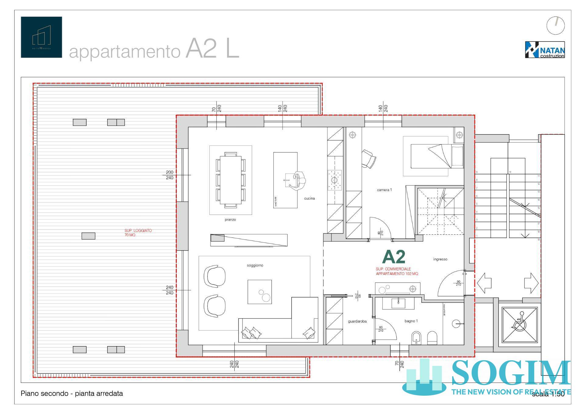 Immagine 7 di Attico in vendita  in Via Boito 98 a Monza