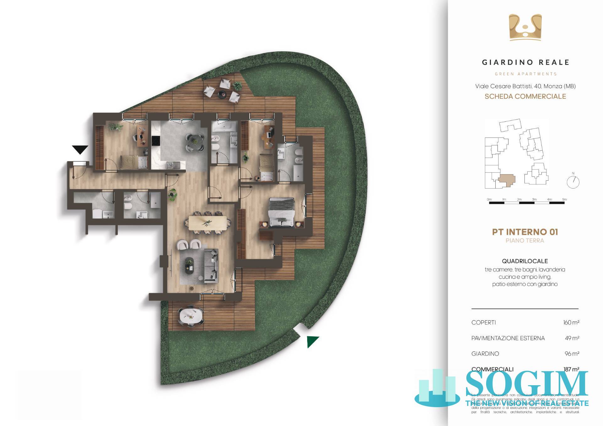 Immagine 10 di Appartamento in vendita  in viale Cesare Battisti 40 a Monza