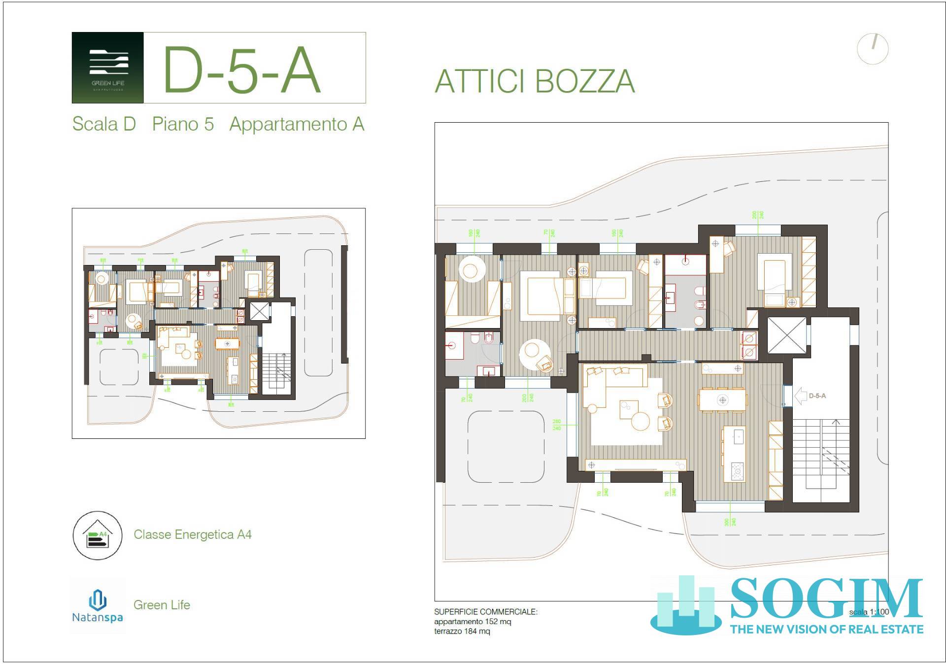 Immagine 7 di Attico in vendita  in via Tazzoli 15 a Monza