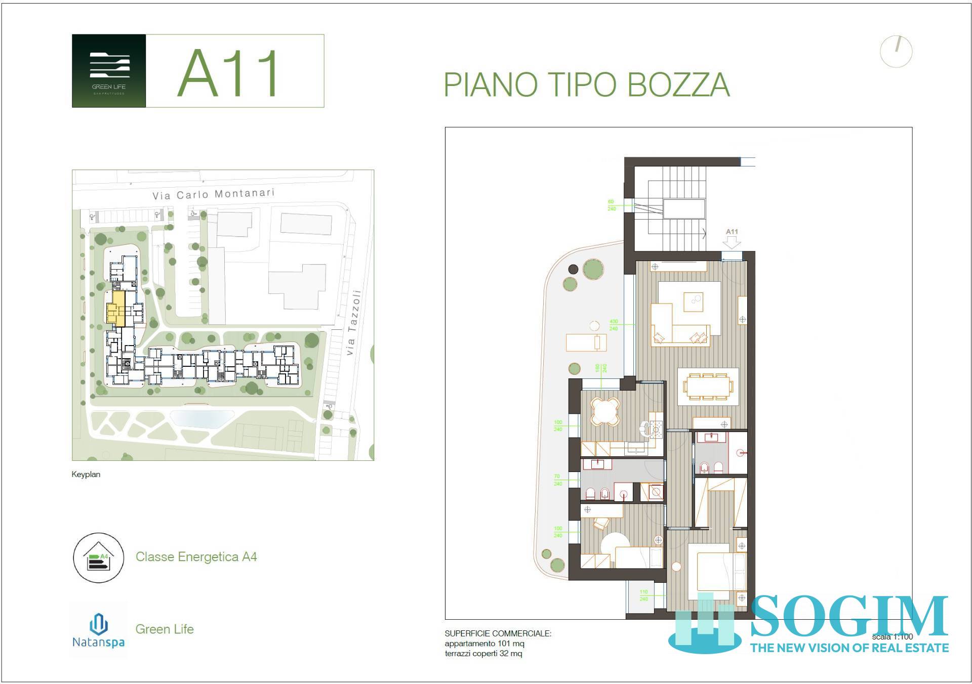 Immagine 7 di Appartamento in vendita  in via Tazzoli 15 a Monza