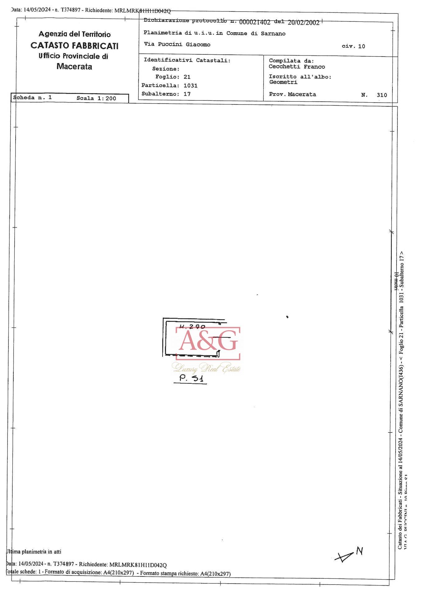 Immagine 37 di Appartamento in vendita  in Via G. Puccini 12 a Sarnano