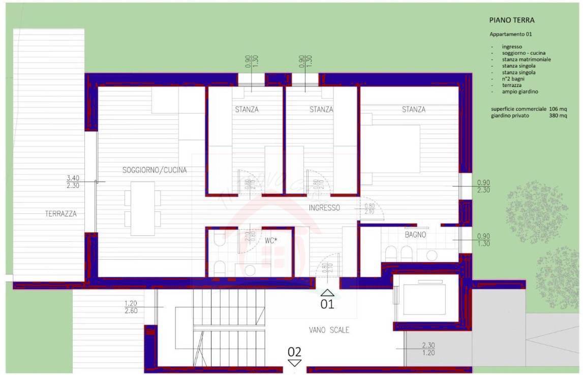 Immagine 13 di Appartamento in vendita  in Quartiere Clarina a Trento