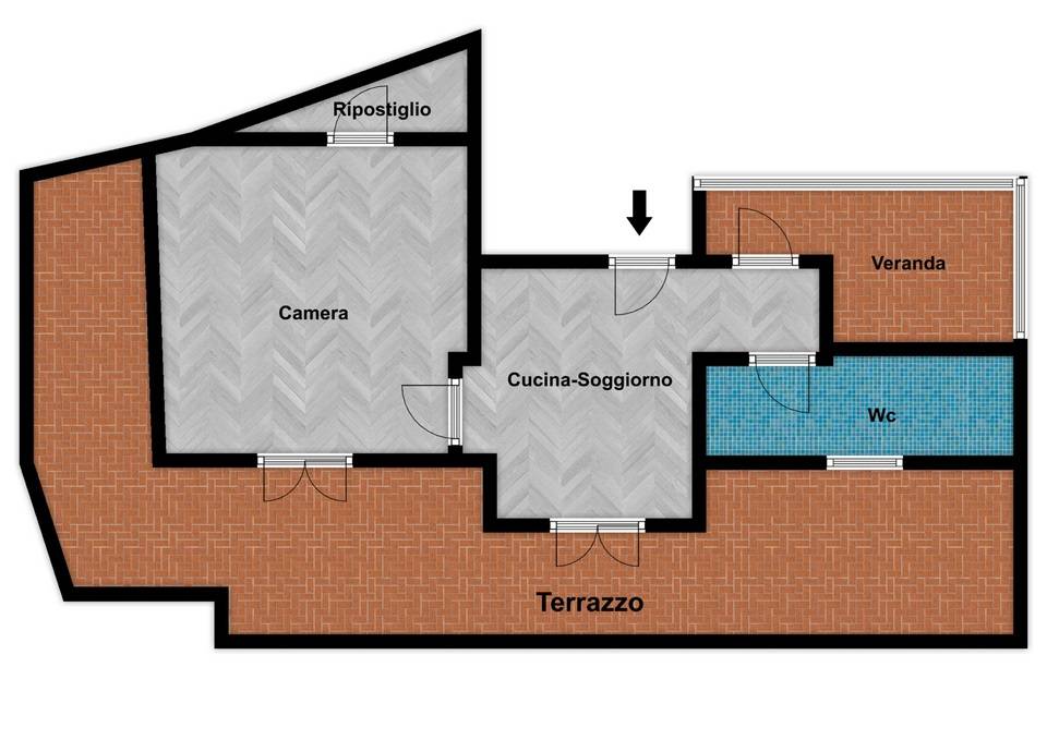 Immagine 17 di Attico in vendita  in via Salamone Marino 30 a Palermo