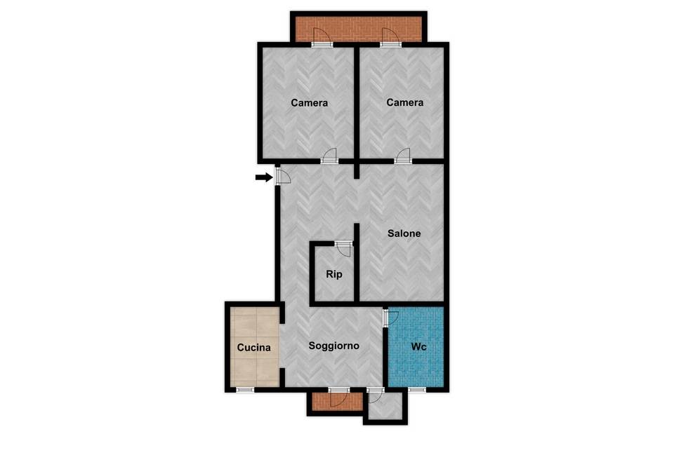 Immagine 16 di Appartamento in vendita  in Corso dei Mille 140 a Palermo