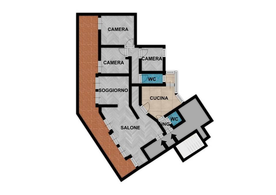 Immagine 35 di Attico in vendita  in Viale della Regione Siciliana 2464 a Palermo