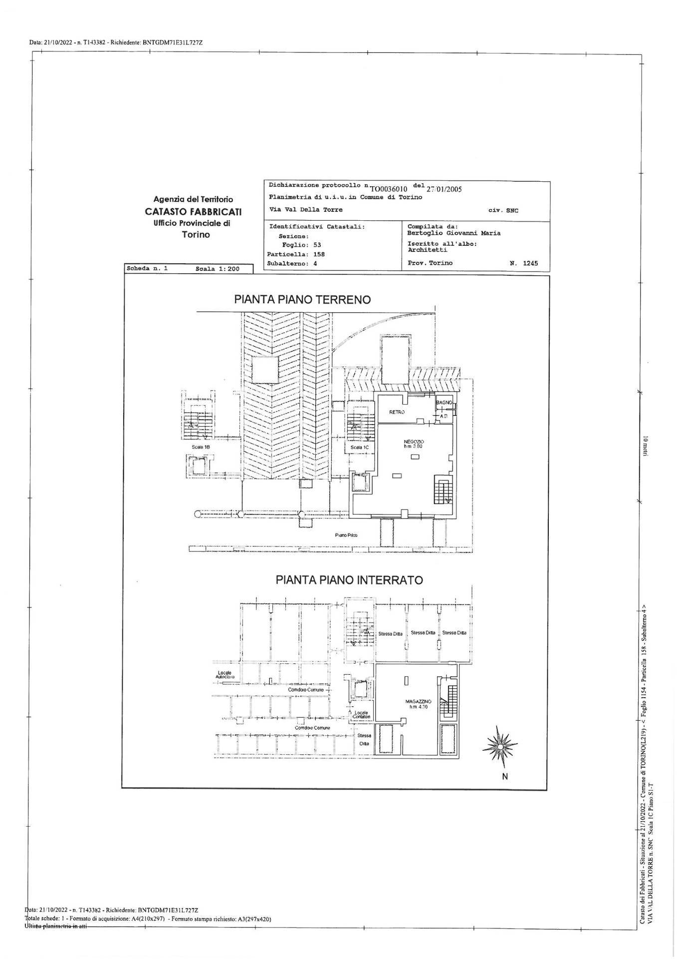 Immagine 11 di Locale commerciale in vendita  in Via Val Della Torre 33/C a Torino