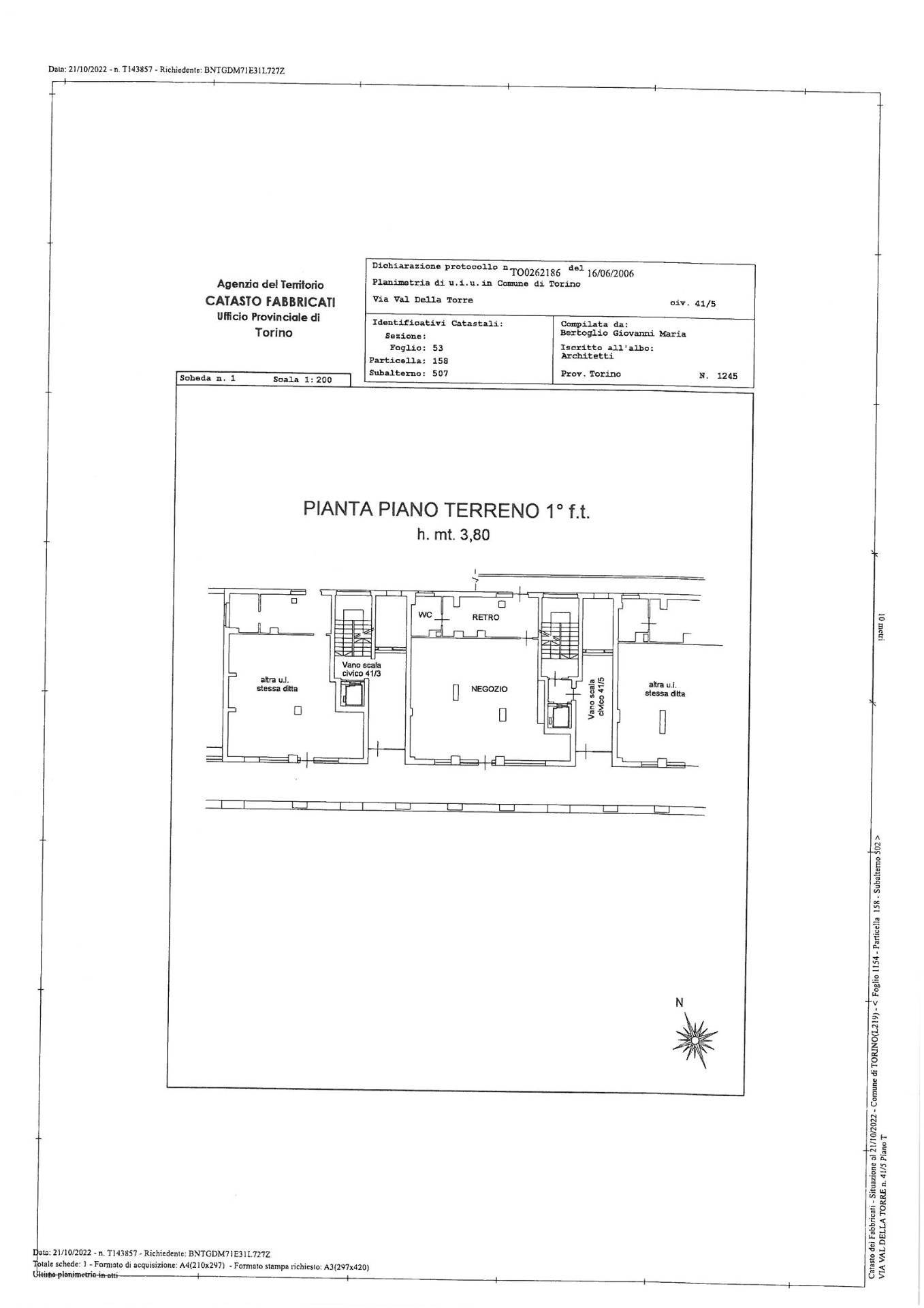 Immagine 10 di Locale commerciale in vendita  in Via Val Della Torre 41/5 a Torino