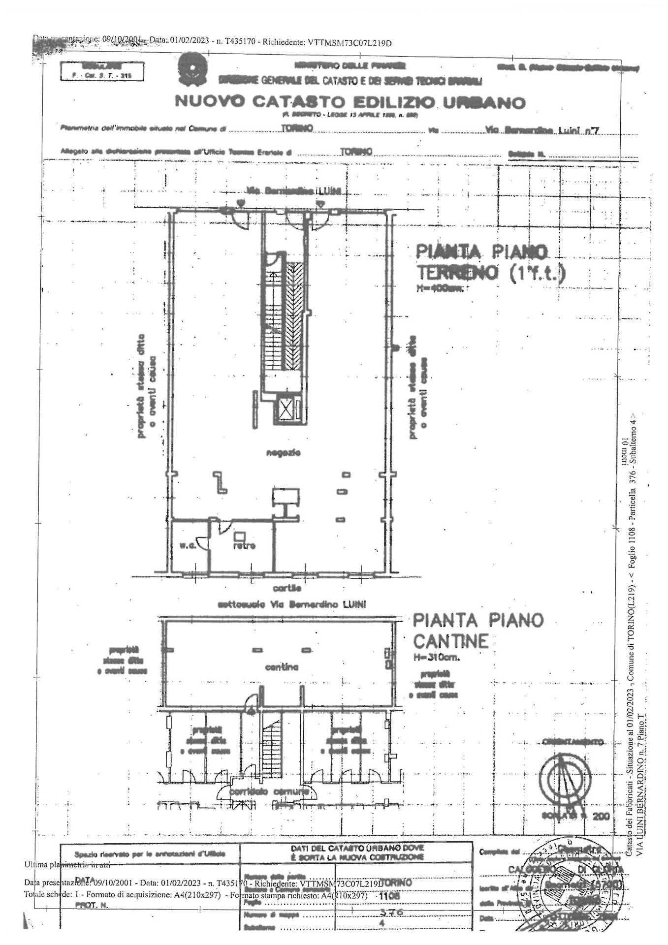 Immagine 2 di Locale commerciale in vendita  in Via Bernardino Luini 7/B a Torino