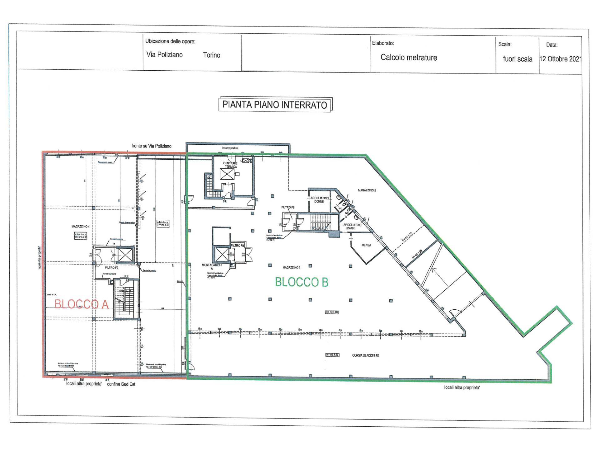 Immagine 31 di Palazzo in affitto  in Via Poliziano a Torino