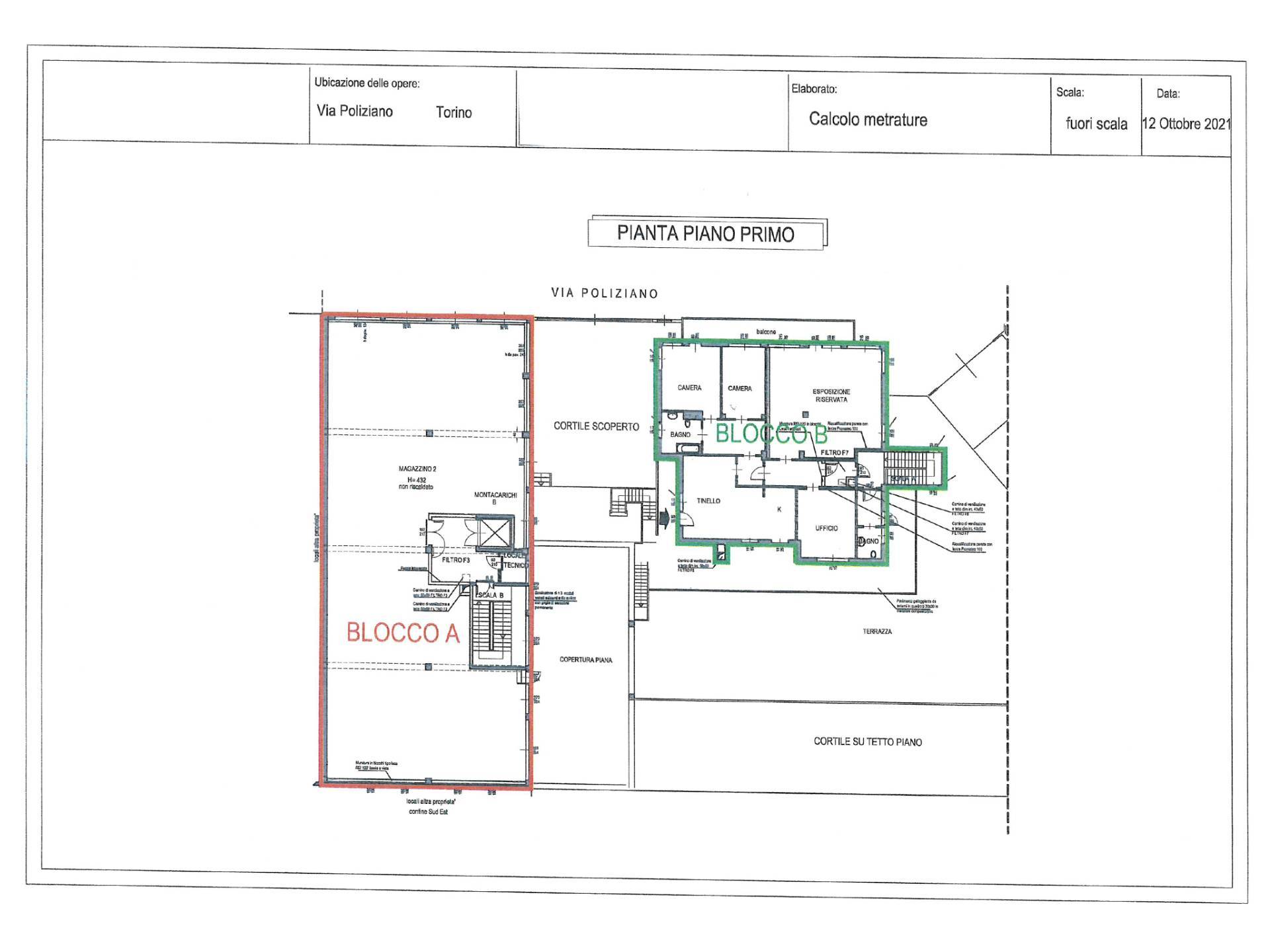 Immagine 33 di Palazzo in affitto  in Via Poliziano a Torino