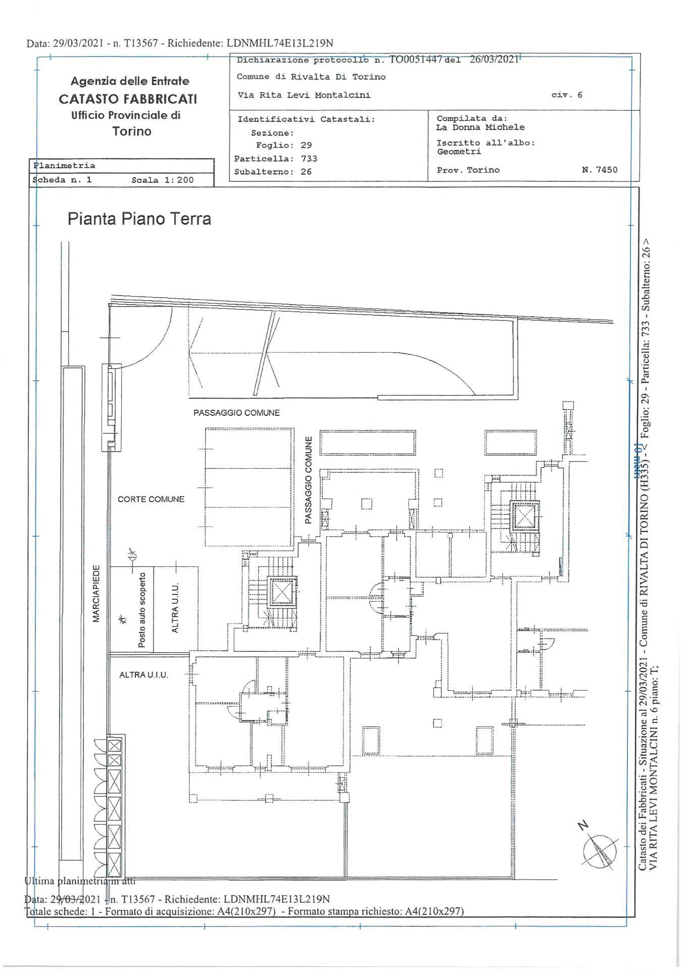 Immagine 5 di Box auto in vendita  in Via Rita Levi Montalcini 4 a Almese