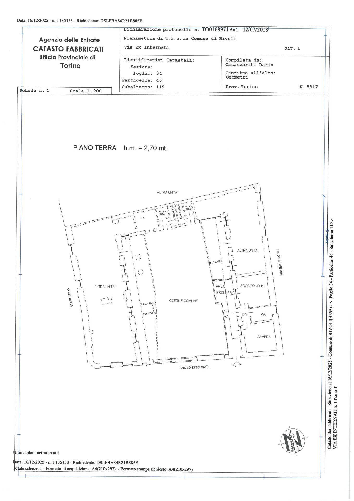 Immagine 46 di Appartamento in vendita  in Via Ex Internati 1 a Rivoli