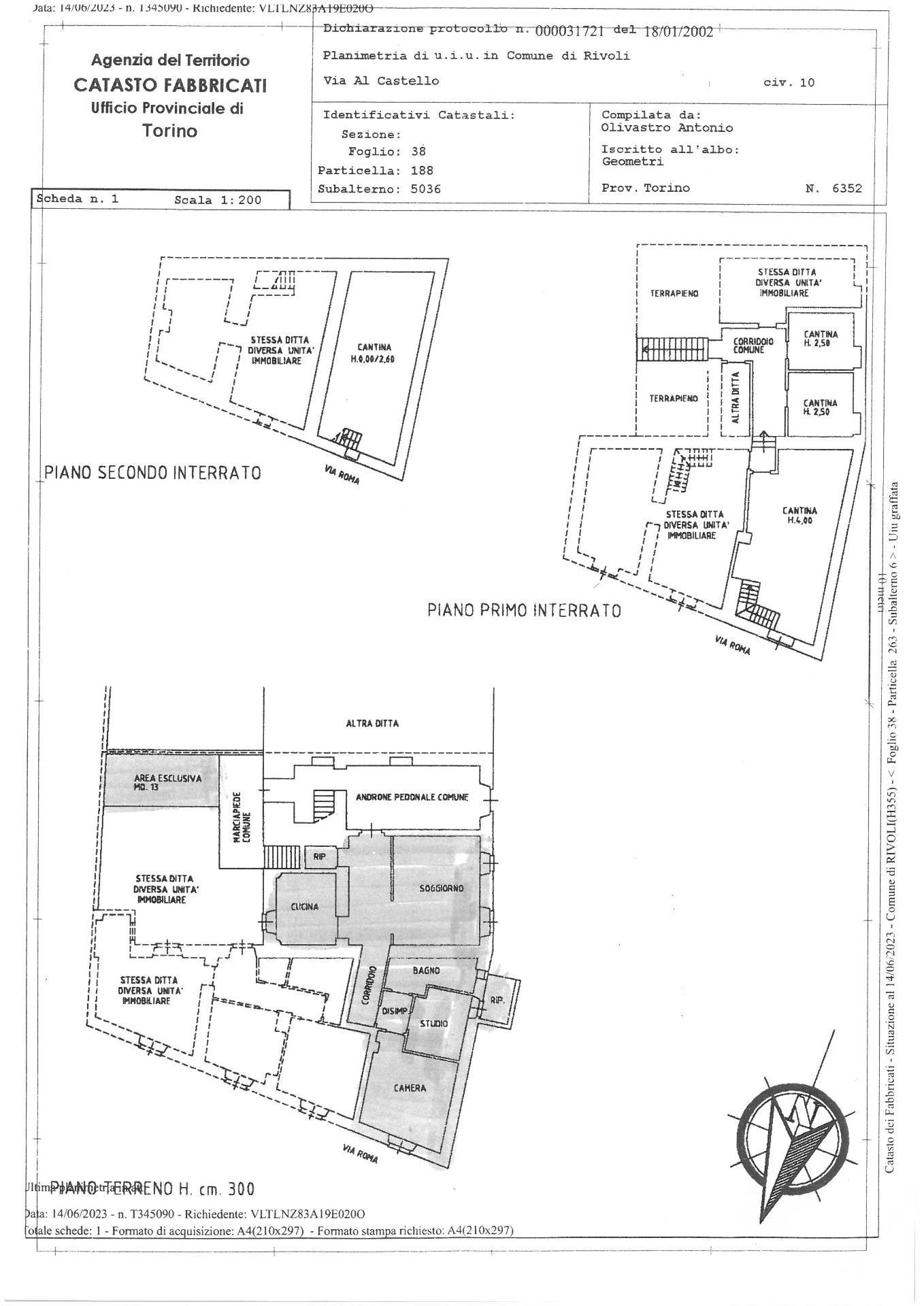 Immagine 30 di Appartamento in vendita  in Via al Castello 10 a Rivoli