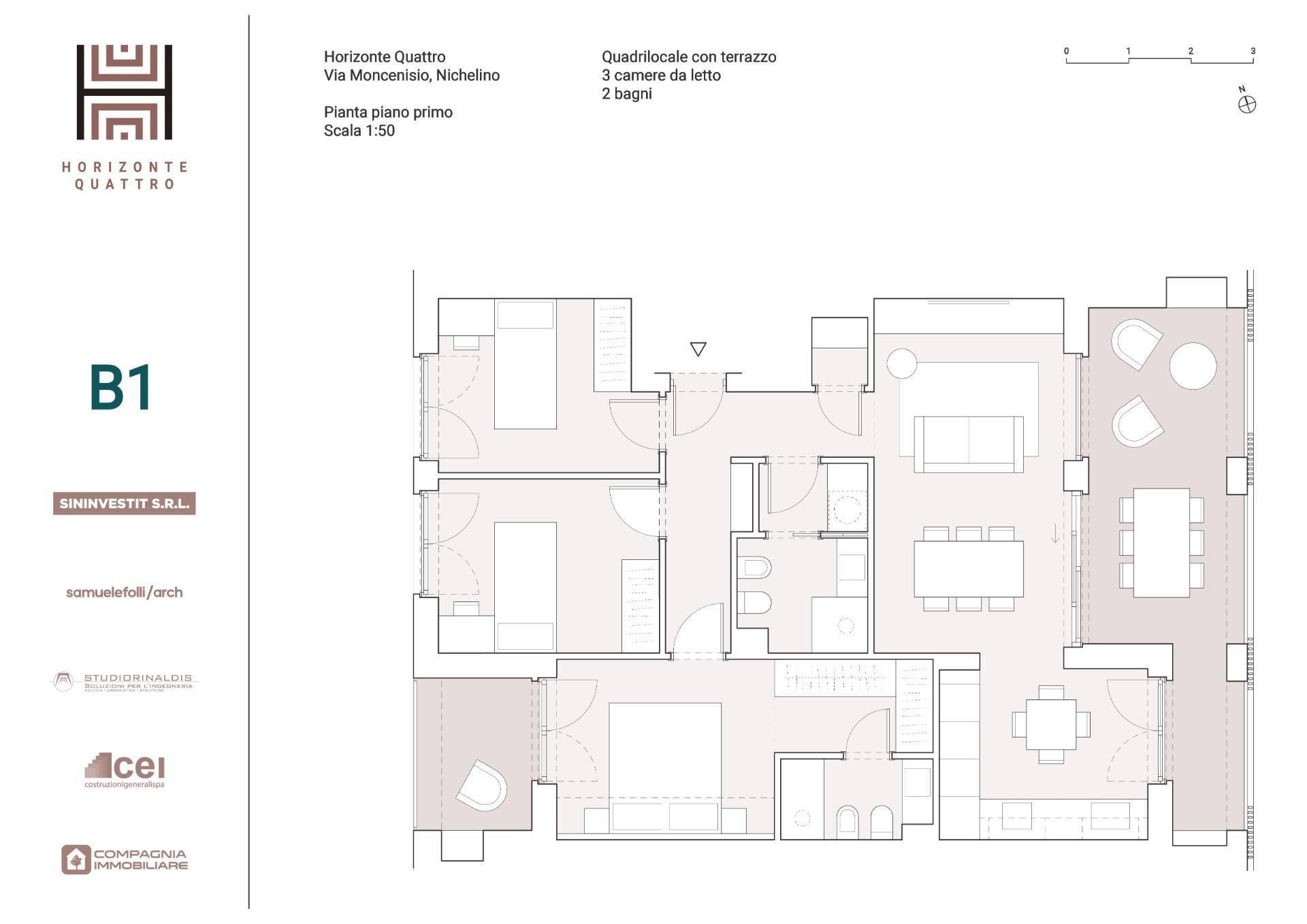 Immagine 11 di Appartamento in vendita  in Via Moncenisio a Nichelino