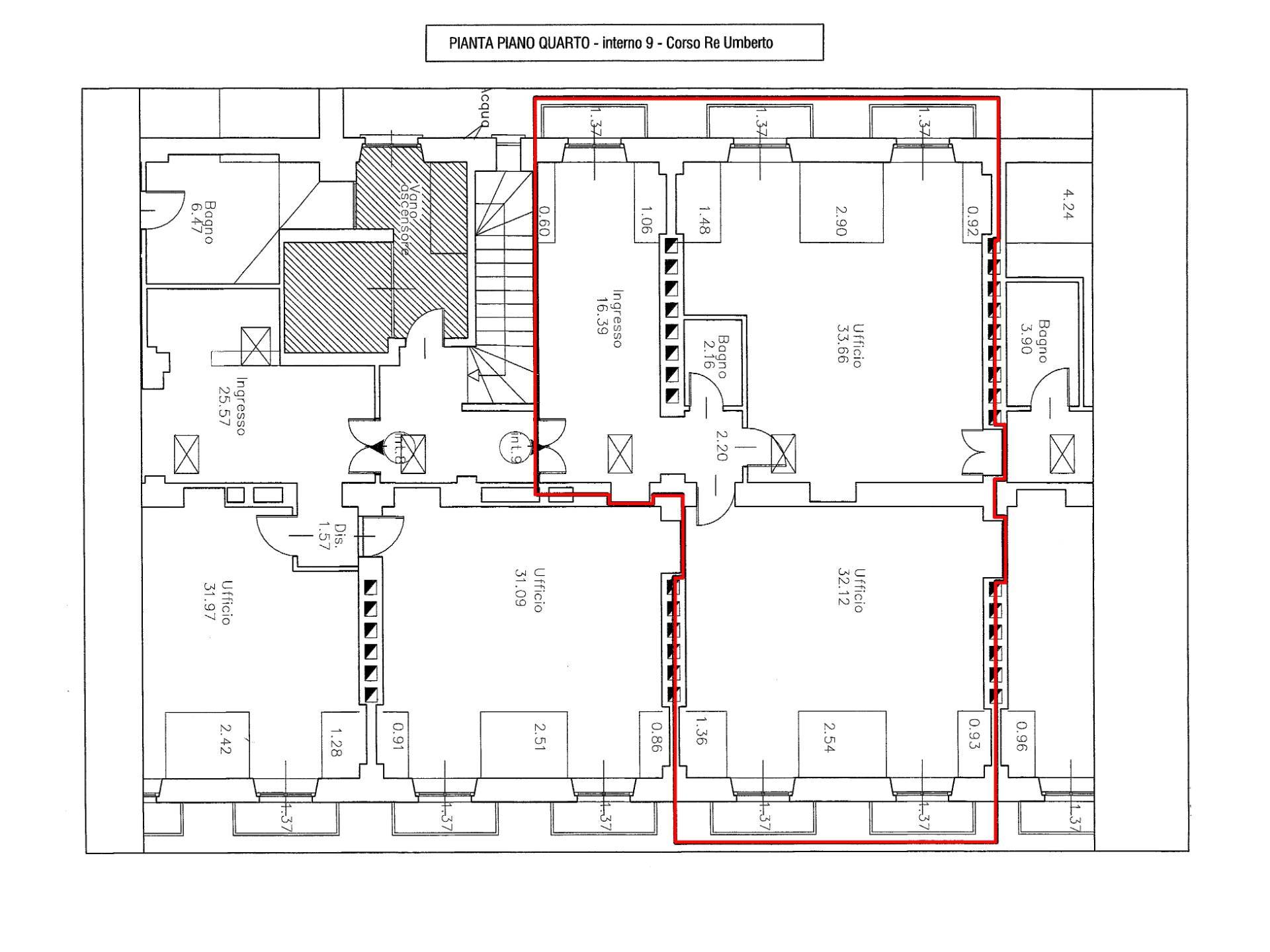 Immagine 9 di Ufficio in affitto  in Corso Re Umberto 12 a Torino