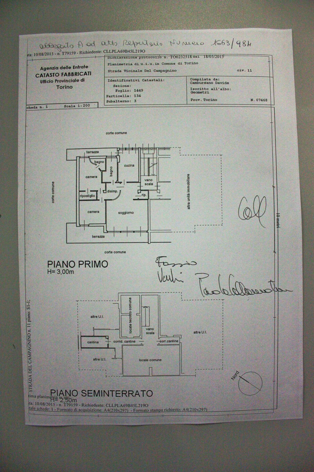 Immagine 38 di Appartamento in vendita  in Strada Vicinale Del Campagnino 11 a Torino