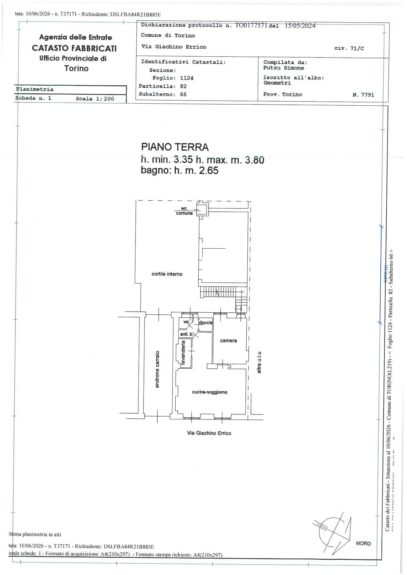Immagine 20 di Appartamento in vendita  in Via Errico Giachino 71/C a Torino
