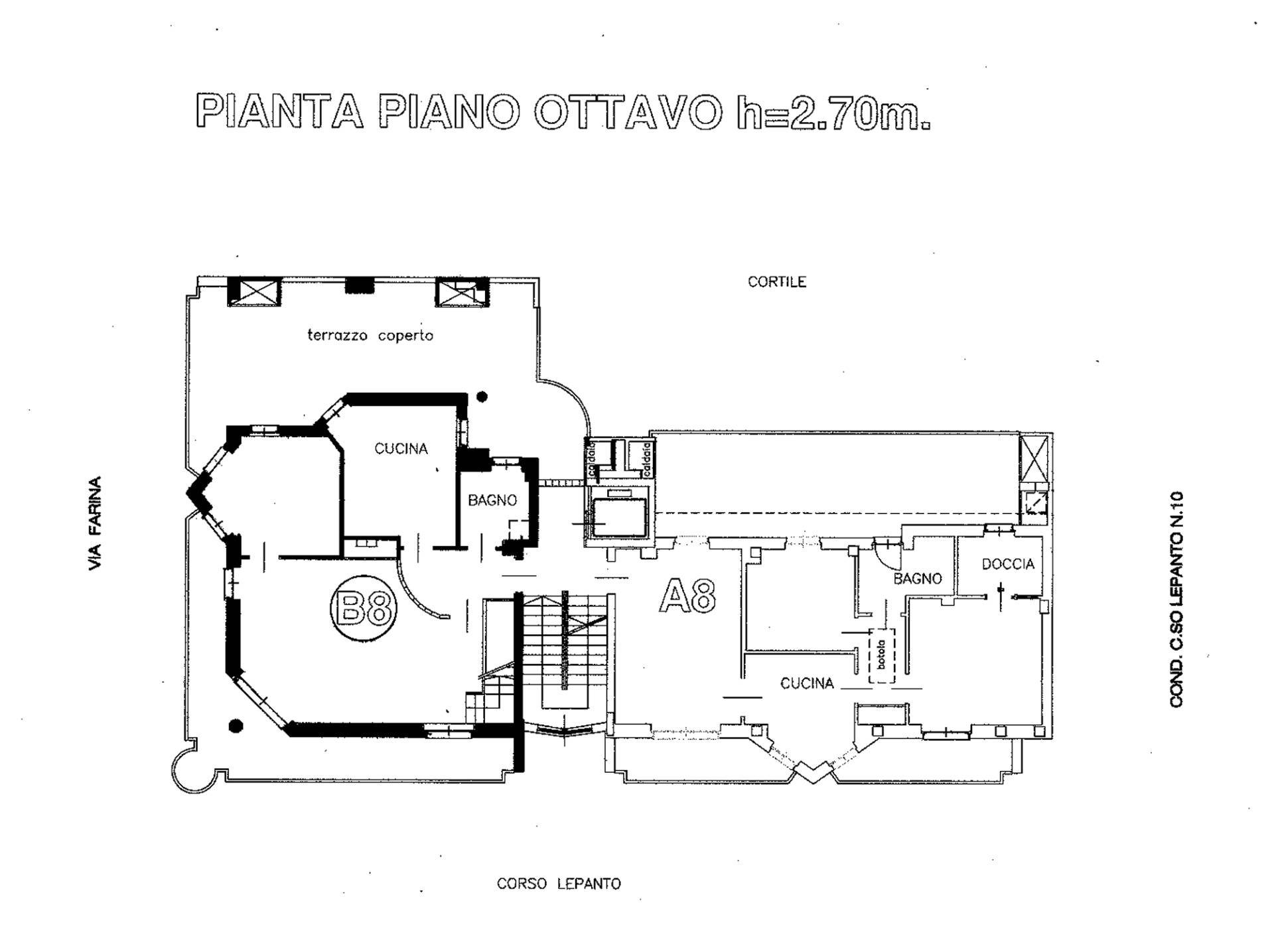 Immagine 46 di Attico in vendita  in Corso Lepanto a Torino