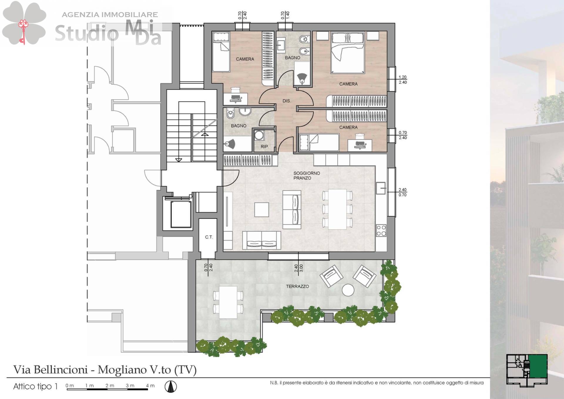 Immagine 11 di Attico in vendita  in via roma 100 a Mogliano Veneto