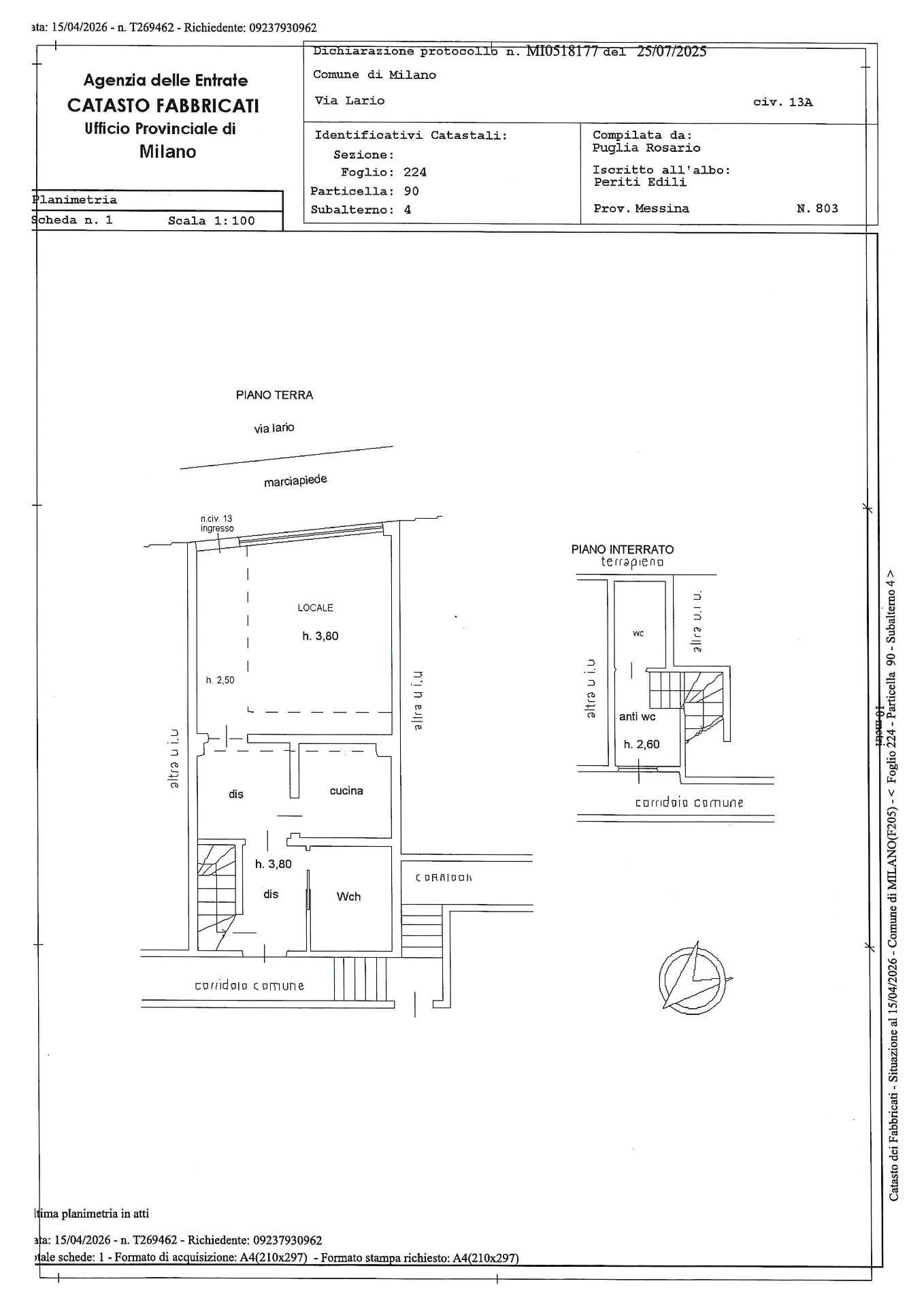 Immagine 10 di Negozio in vendita  in VIA LARIO 13 a Milano