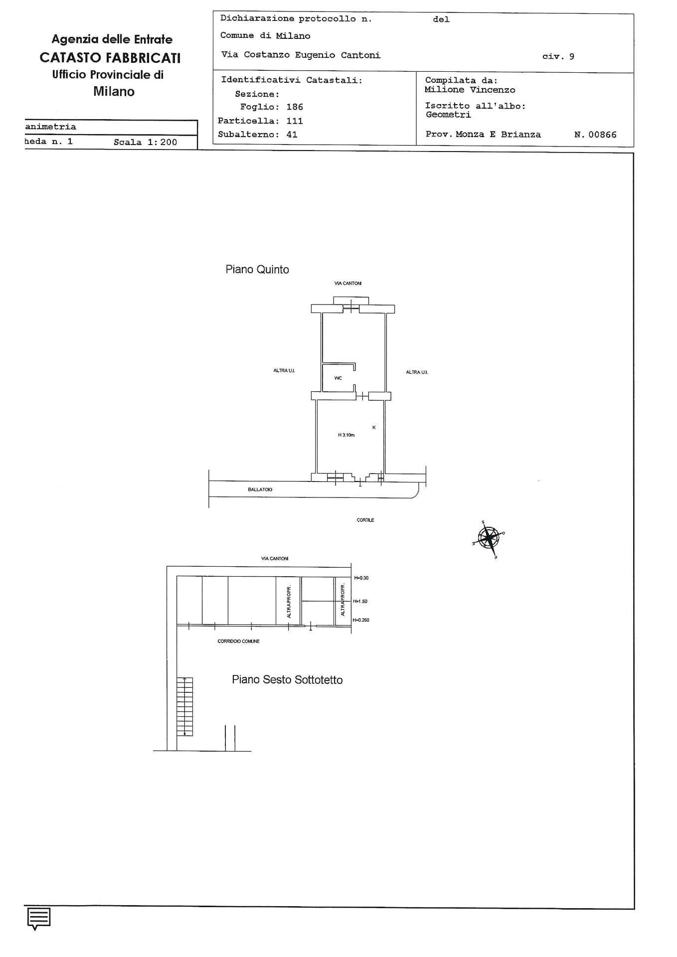 Immagine 21 di Appartamento in affitto  in Via Costanzo Cantoni 9 a Milano