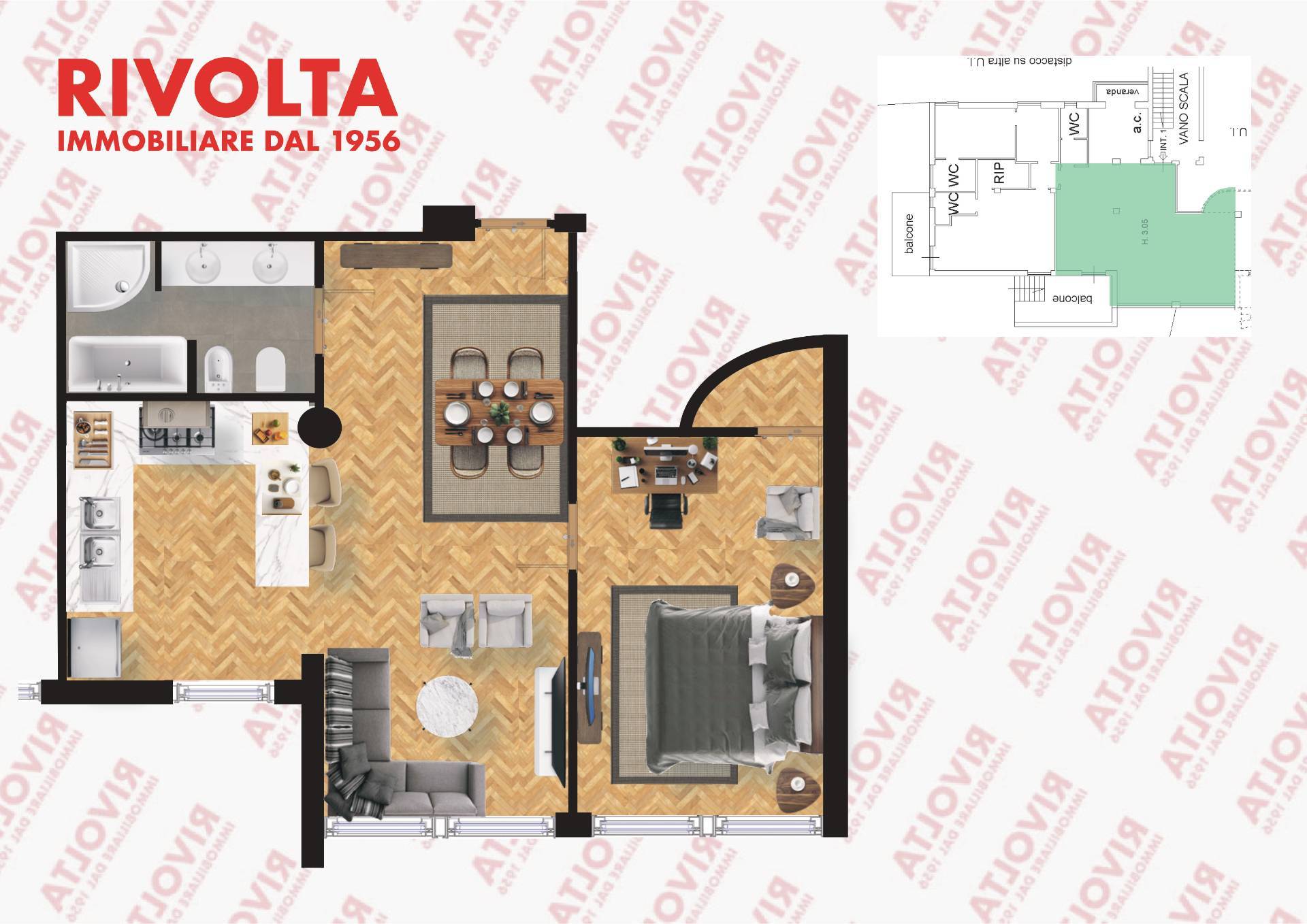 Immagine 44 di Appartamento in vendita  in Via Moena a Roma