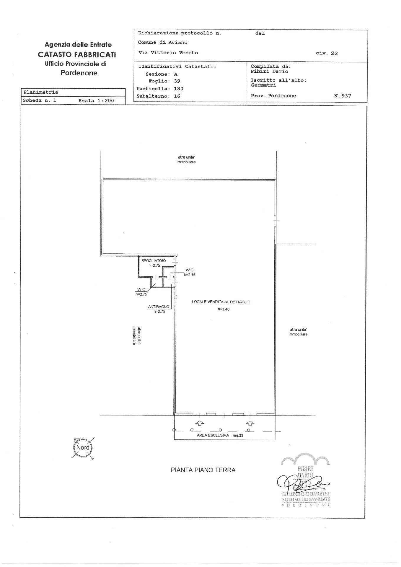 Immagine 2 di Locale commerciale in vendita  in Via Vittorio Veneto 22 a Aviano