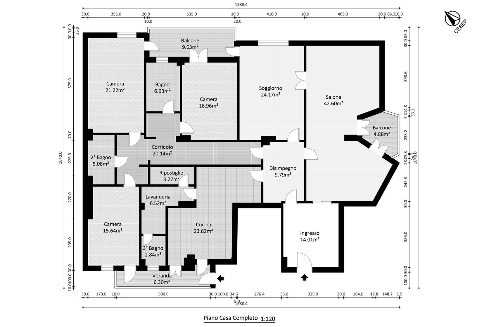 Immagine 105 di Appartamento in vendita  in Via Dante 157 a Palermo