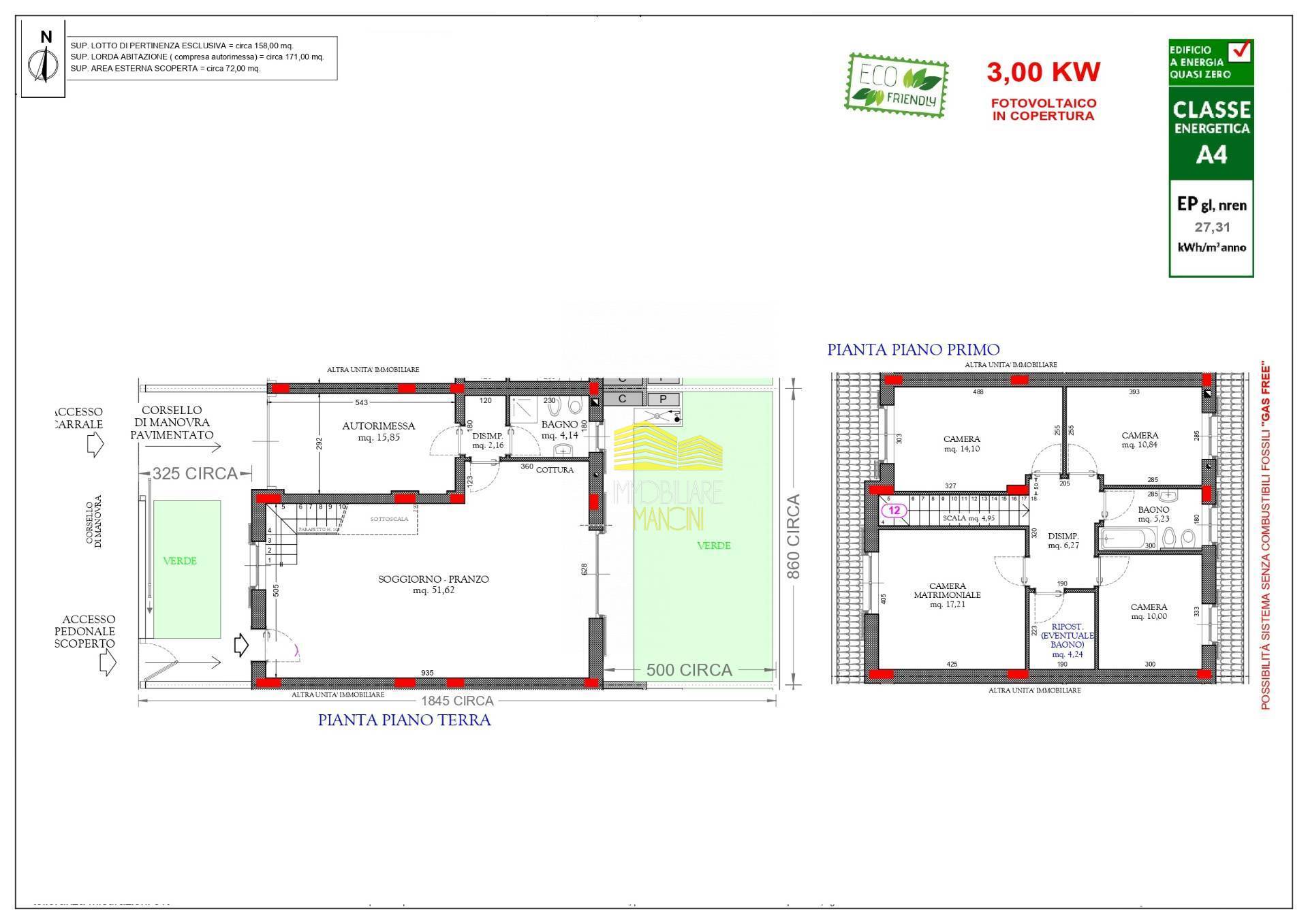 Immagine 4 di Villetta a schiera in vendita  in VIA ROMA a Arcene