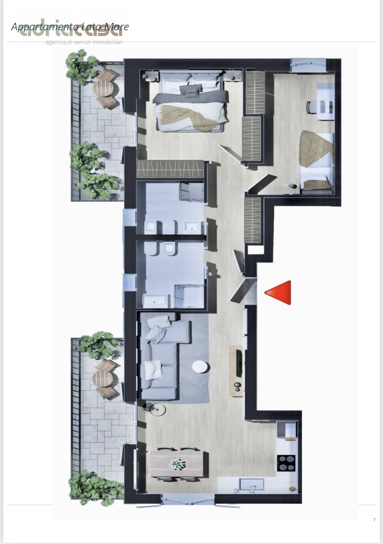 Immagine 4 di Appartamento in vendita  in Viale Regina Margherita a Rimini