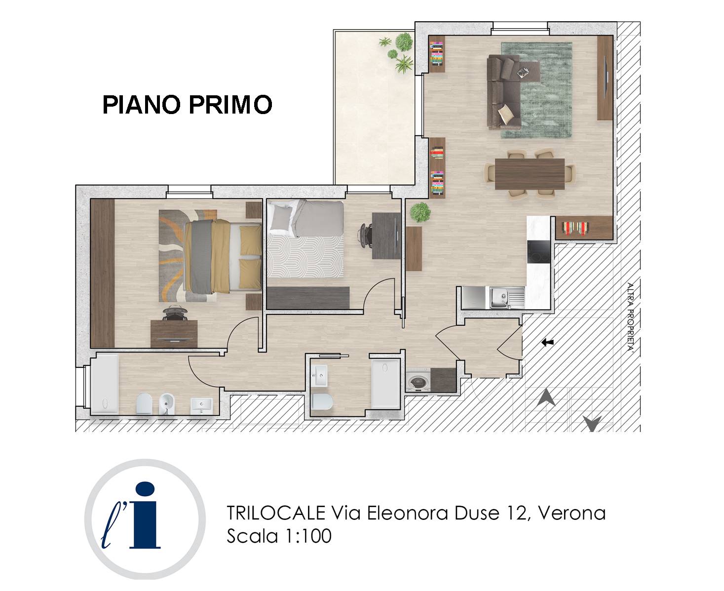 Immagine 13 di Appartamento in vendita  in Via Eleonora Duse 12 a Verona