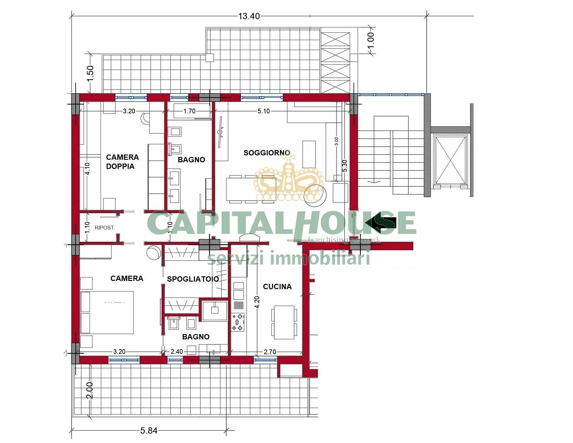 Immagine 15 di Appartamento in vendita  in Via Umberto Saba a Capodrise