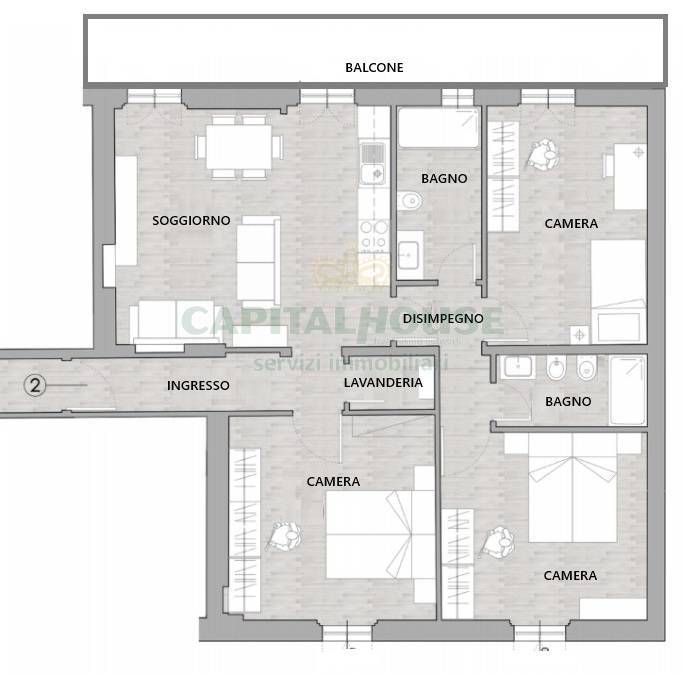 Immagine 5 di Appartamento in vendita  in Via Marco Polo a Bologna