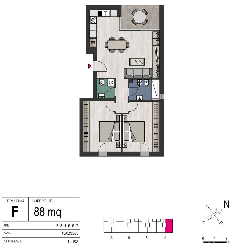 Immagine 18 di Appartamento in vendita  in Via Umberto Terracini a Bologna