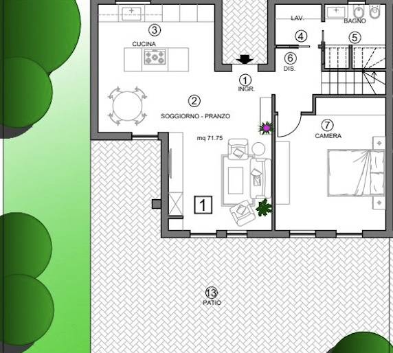 Immagine 21 di Villetta a schiera in vendita  in coffia a Pratovecchio Stia