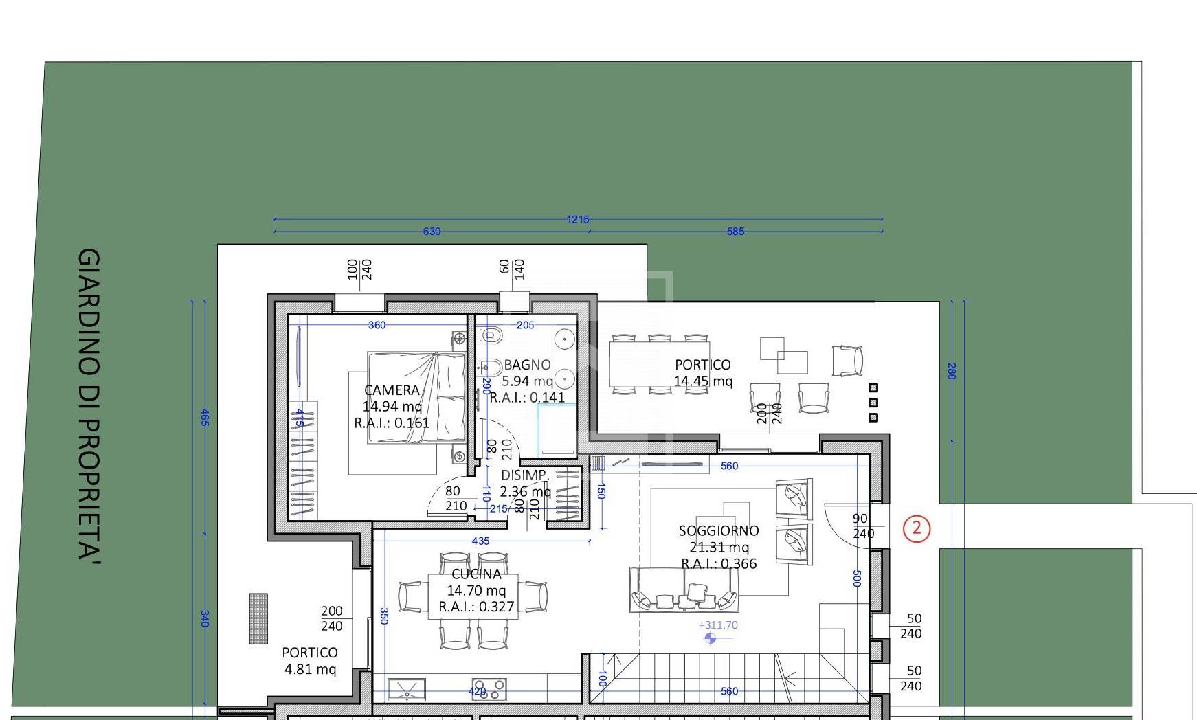 Immagine 8 di Casa semindipendente in vendita  in via delle valli a Muscoline