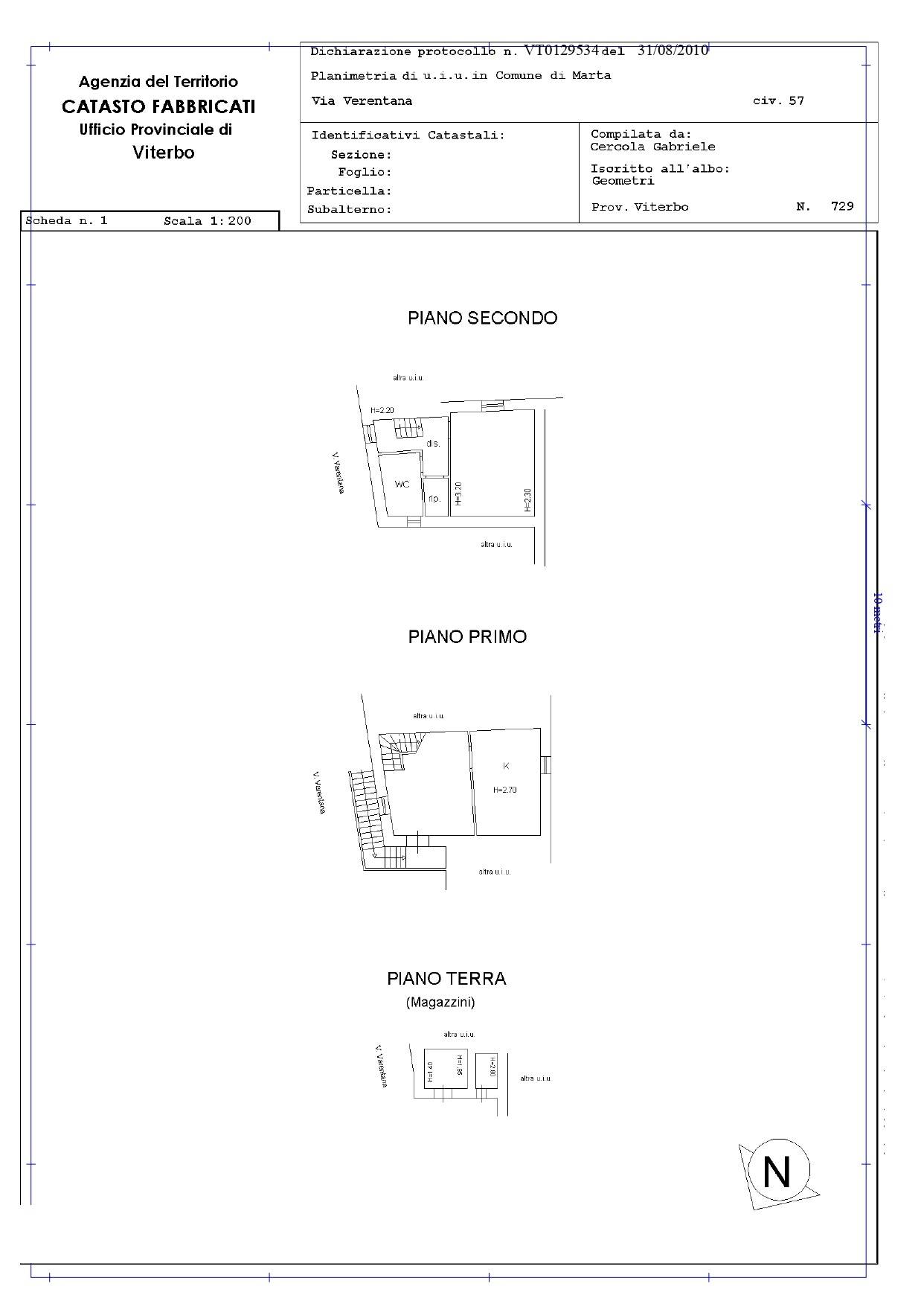 Immagine 15 di Casa semindipendente in vendita  in Via Verentana 57 a Marta