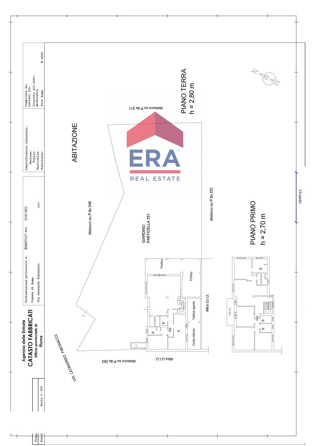 Immagine 44 di Villetta a schiera in vendita  in Via Leonardo Fibonacci 57 a Roma