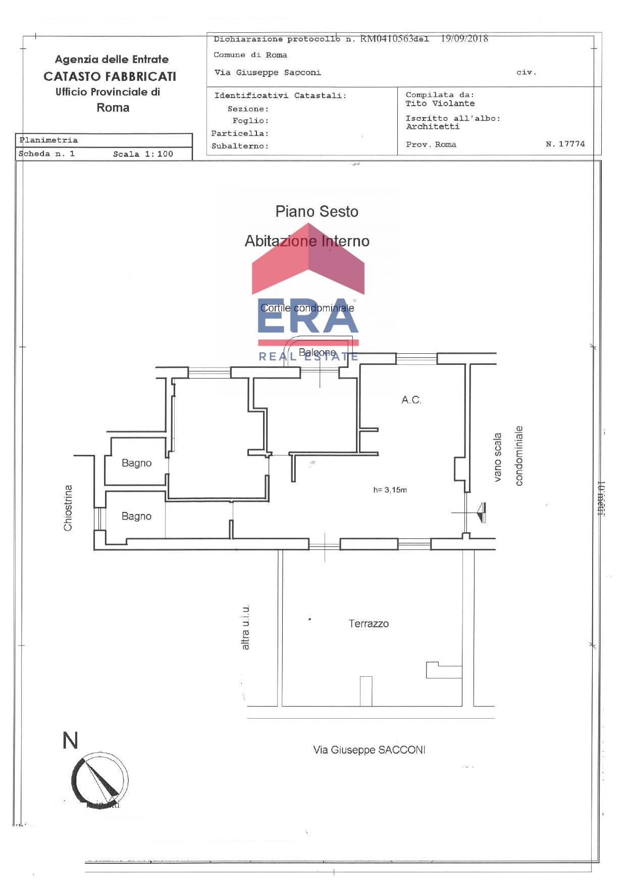 Immagine 38 di Attico in vendita  in Via Giuseppe Sacconi 33 a Roma