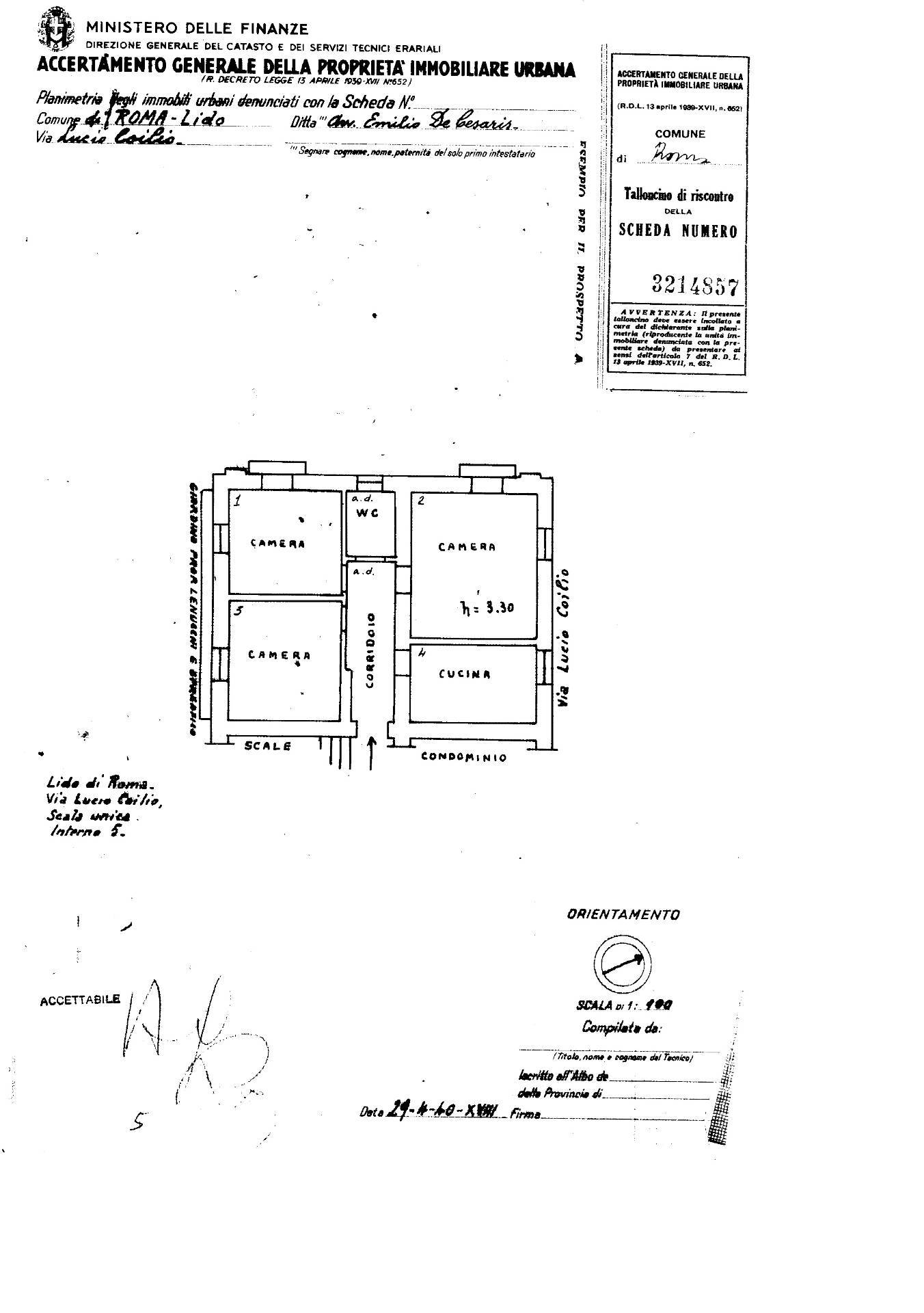 Immagine 49 di Appartamento in vendita  in Via Lucio Coilio 19 a Roma