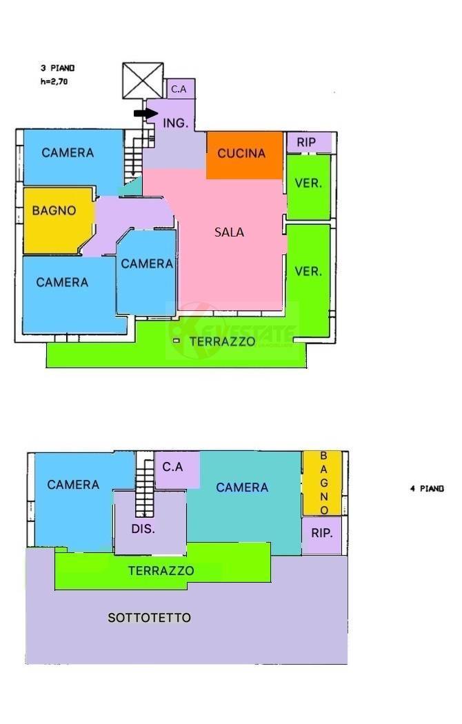 Immagine 93 di Attico in vendita  in via Carrabbuffas 51 a Alghero