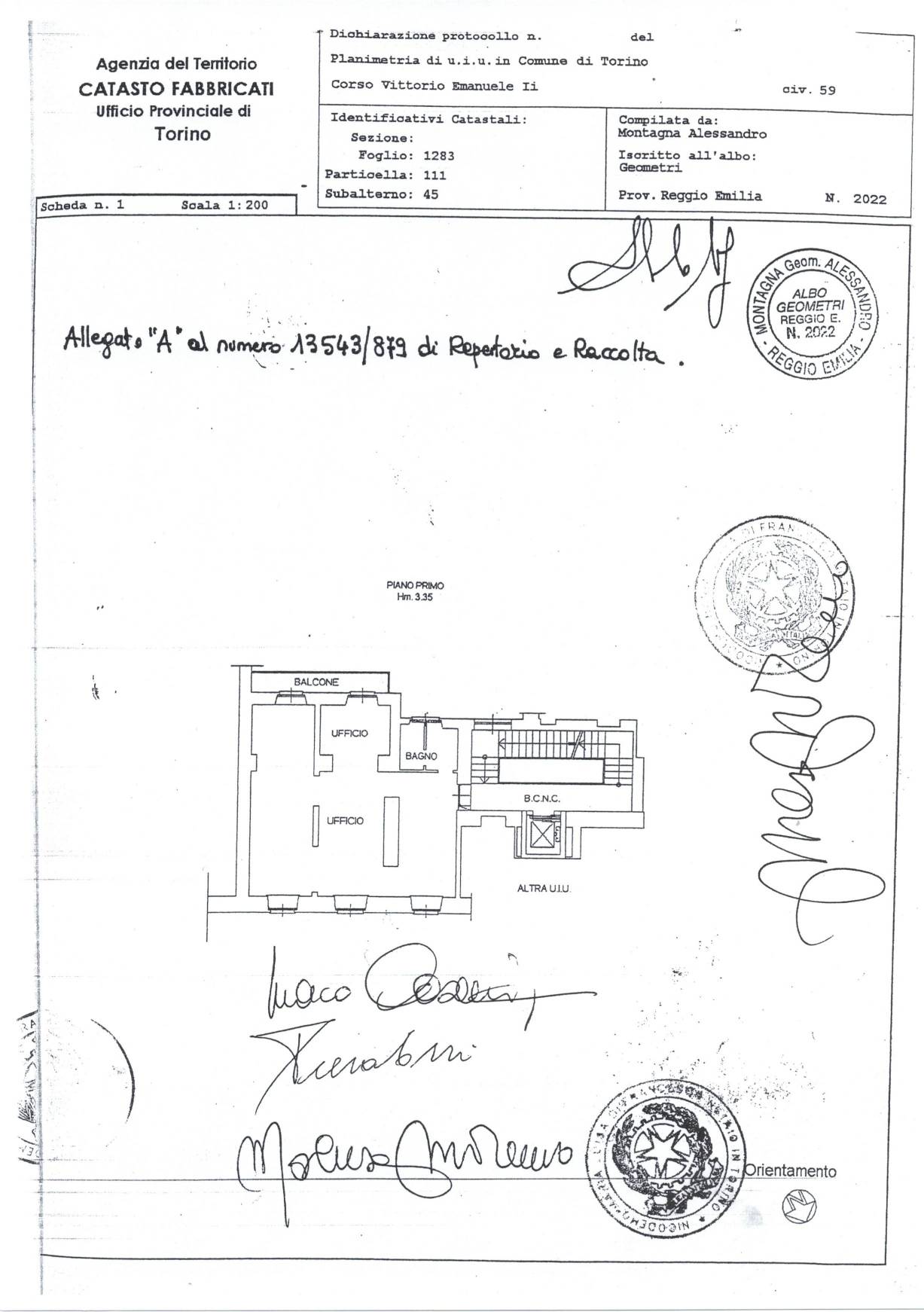 Immagine 43 di Ufficio in vendita  in Corso Vittorio Emanuele Ii 59 a Torino