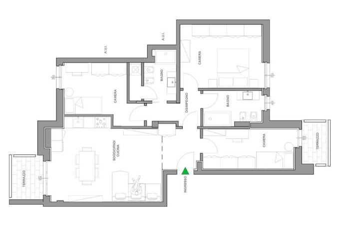 Immagine 7 di Appartamento in vendita  in via Milazzo a Bergamo