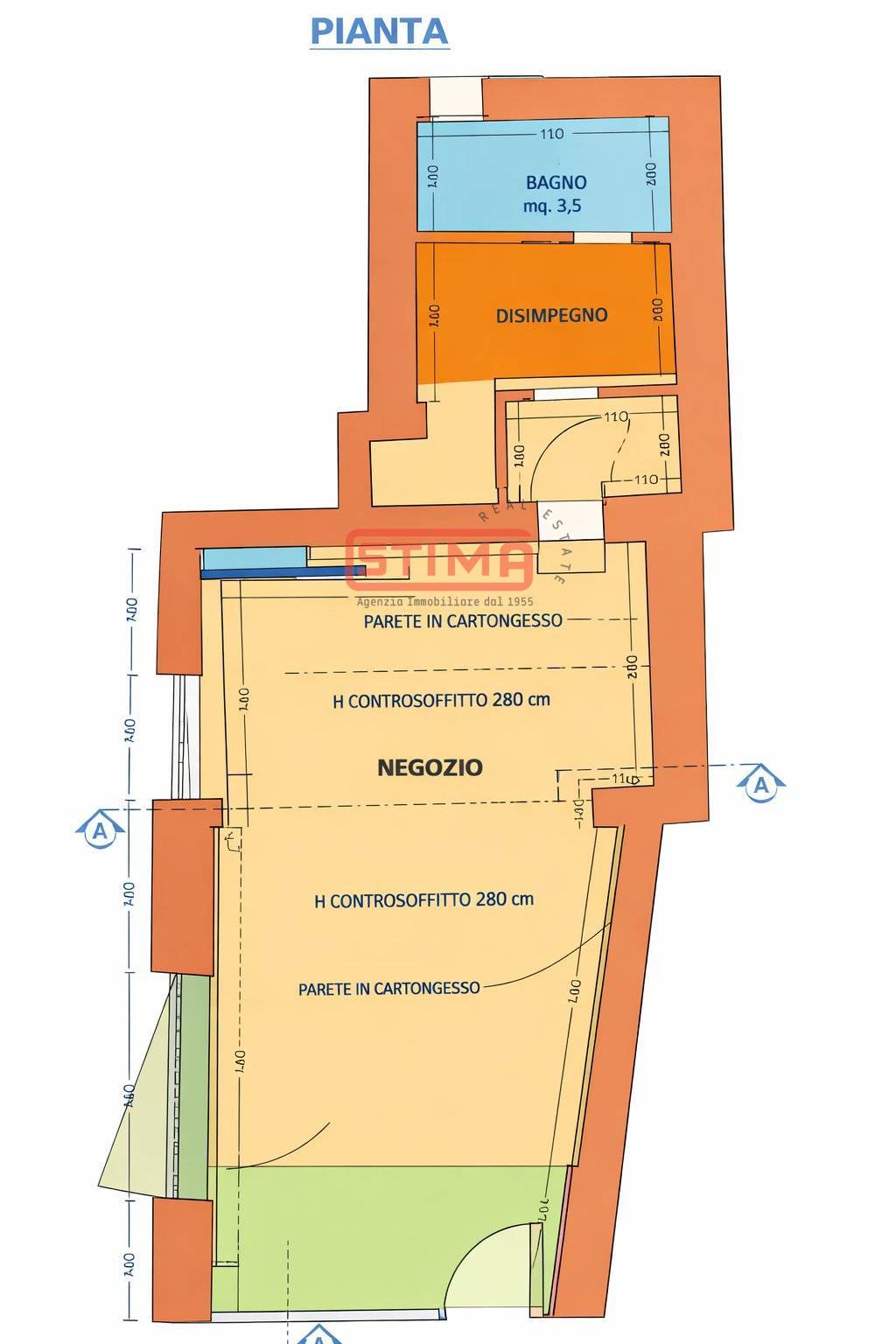 Immagine 5 di Negozio in affitto  in strada  calmaggiore a Treviso